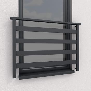 Aluminium Französischer Balkon RAL Geländer Balkongitter Fenstergitter Anthrazit
